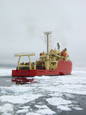 The R/V Laurence M. Gould in icy waters