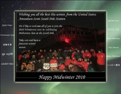 Midwinter Greetings from South Pole Station, Antarctica