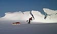 IceTrek member Eric Philips made a test run across sea ice outside Scott Base, Ross Island.