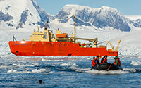 The Laurence M. Gould. Photo by Mike Lucibella, courtesy of the NSF/USAP Photo Library.