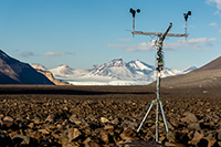 Beacon Valley Weather Monitor. Photo by Mike Lucibella. Image courtesy of NSF/USAP Photo Library.