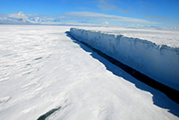 Iceberg juts into Ross Sea. Photo by Robyn Waserman, courtesy of NSF/USAP Photo Library
