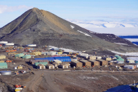 McMurdo Station is the largest research facility on the Antarctic continent. Photo by Nicki Klein, courtesy of the USAP Photo Library.