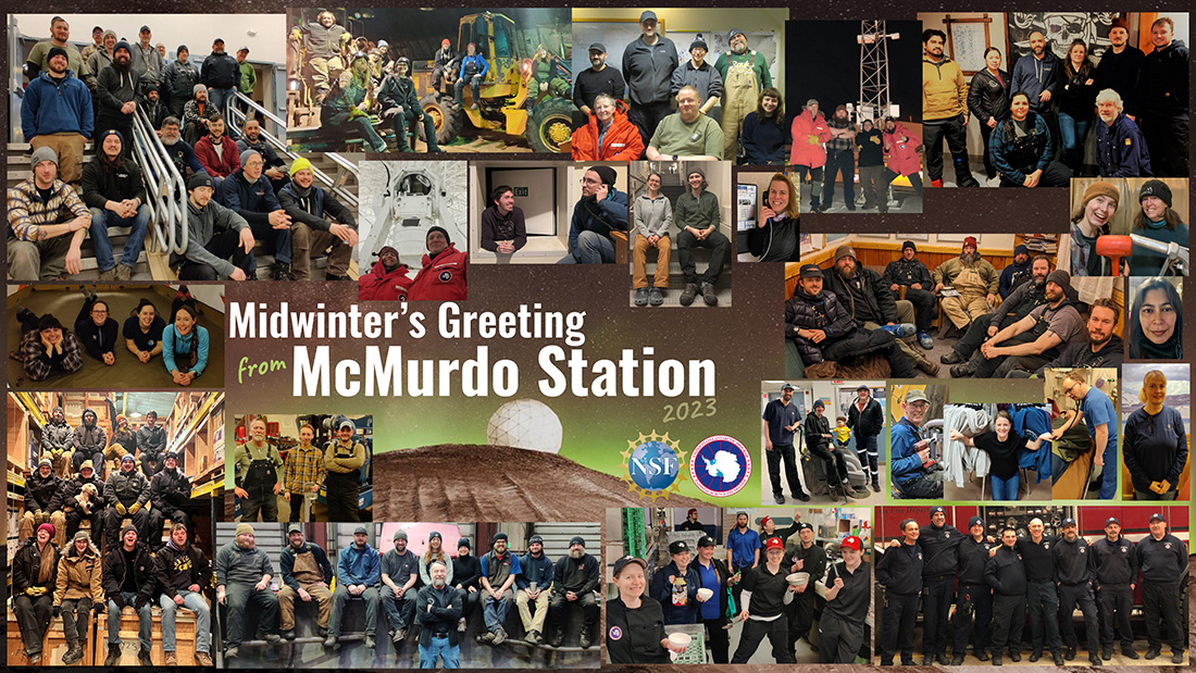 McMurdo Station midwinter greeting card