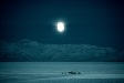 The moon over the Royal Society Range, near Ross Island. 