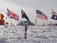 Flags at South Pole